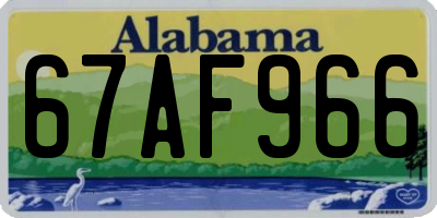 AL license plate 67AF966
