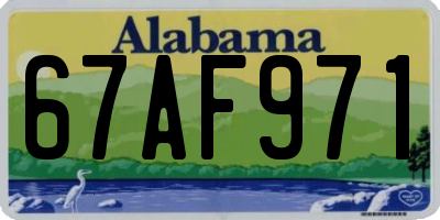 AL license plate 67AF971