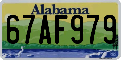 AL license plate 67AF979
