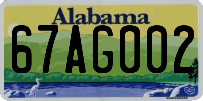 AL license plate 67AG002