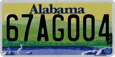AL license plate 67AG004