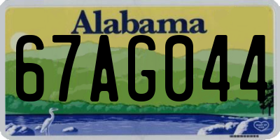 AL license plate 67AG044