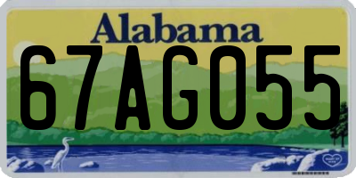 AL license plate 67AG055