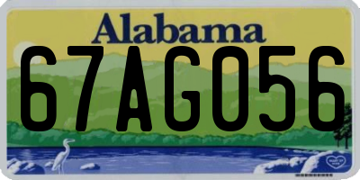 AL license plate 67AG056