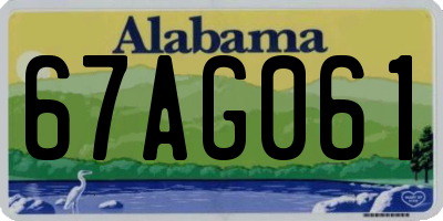 AL license plate 67AG061