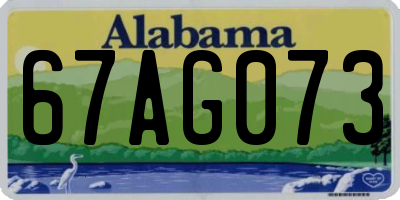 AL license plate 67AG073