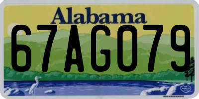 AL license plate 67AG079