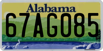 AL license plate 67AG085