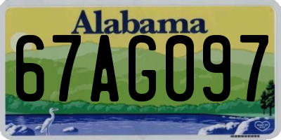 AL license plate 67AG097