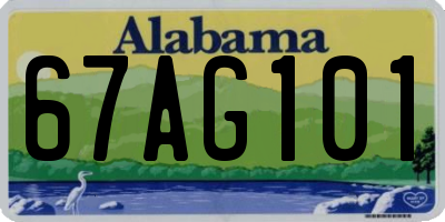AL license plate 67AG101