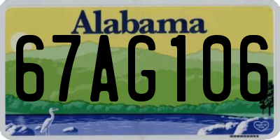 AL license plate 67AG106