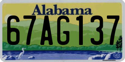 AL license plate 67AG137