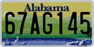AL license plate 67AG145