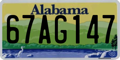 AL license plate 67AG147