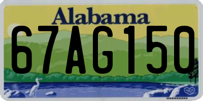 AL license plate 67AG150