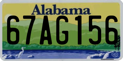 AL license plate 67AG156