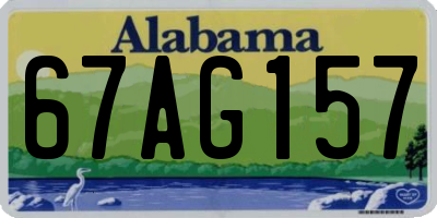 AL license plate 67AG157