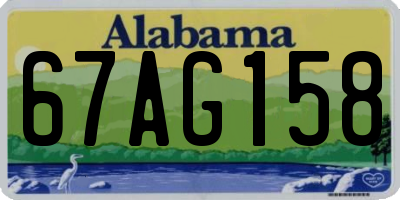 AL license plate 67AG158
