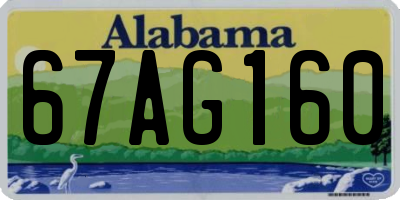 AL license plate 67AG160