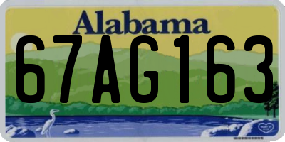 AL license plate 67AG163
