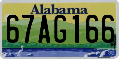 AL license plate 67AG166