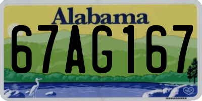 AL license plate 67AG167