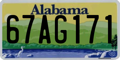 AL license plate 67AG171