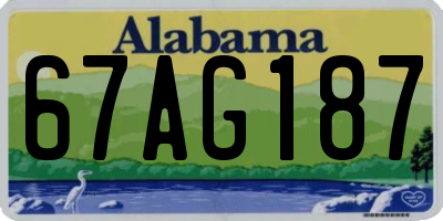AL license plate 67AG187