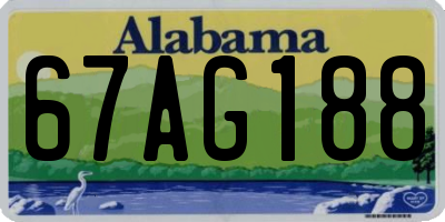 AL license plate 67AG188