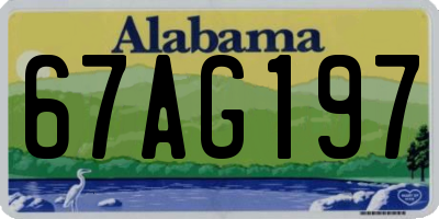 AL license plate 67AG197