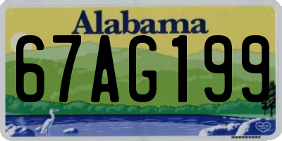 AL license plate 67AG199