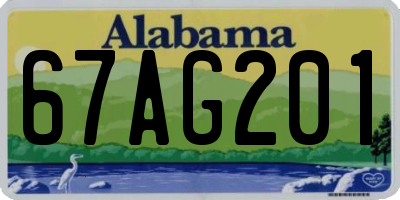 AL license plate 67AG201