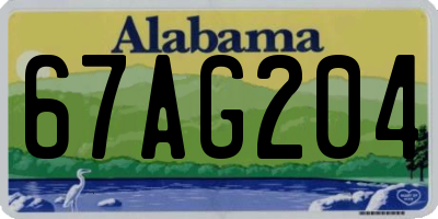 AL license plate 67AG204