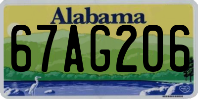 AL license plate 67AG206
