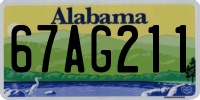 AL license plate 67AG211