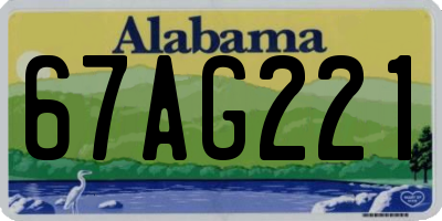 AL license plate 67AG221