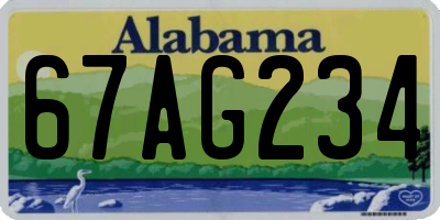 AL license plate 67AG234