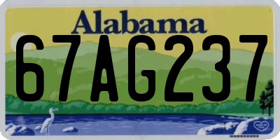 AL license plate 67AG237