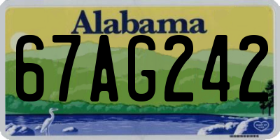 AL license plate 67AG242