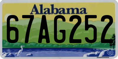 AL license plate 67AG252