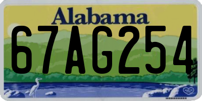 AL license plate 67AG254