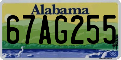 AL license plate 67AG255