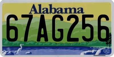 AL license plate 67AG256