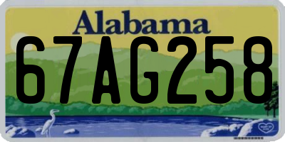 AL license plate 67AG258