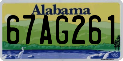 AL license plate 67AG261