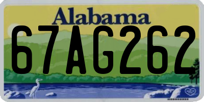 AL license plate 67AG262
