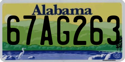 AL license plate 67AG263