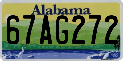 AL license plate 67AG272