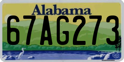 AL license plate 67AG273
