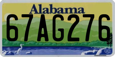 AL license plate 67AG276